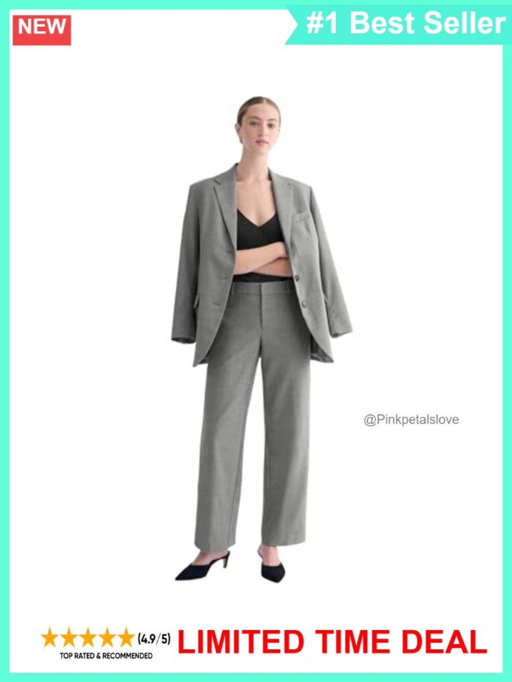 Straight-Leg Tailored Trouser RWS Stretch Wool Blend Floor-Length Dress Pant